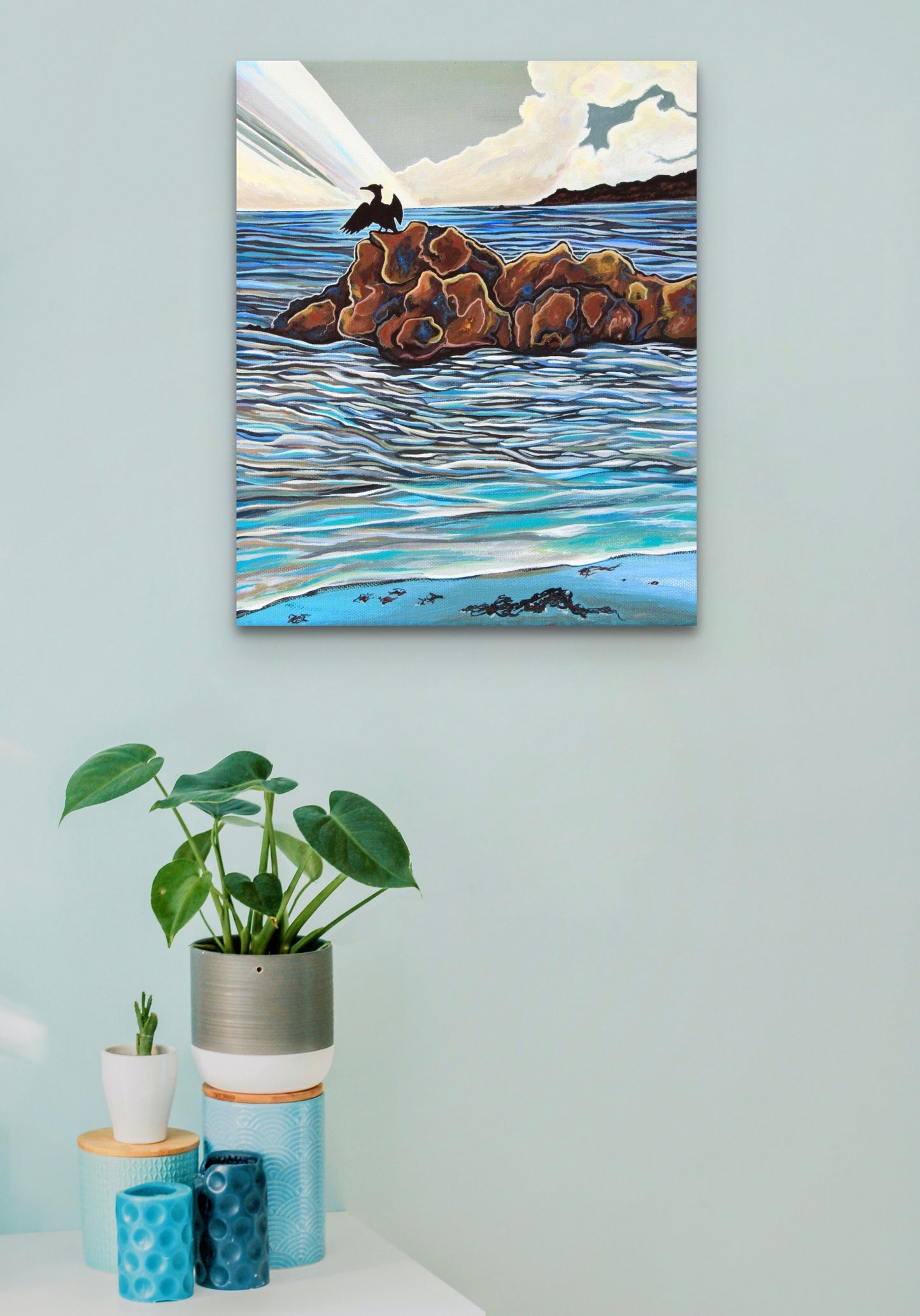 'Ocean Wings' ( Cormorant ) canvas print